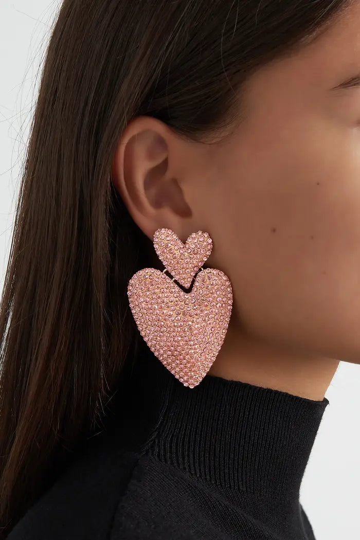 Earrings Double Heart