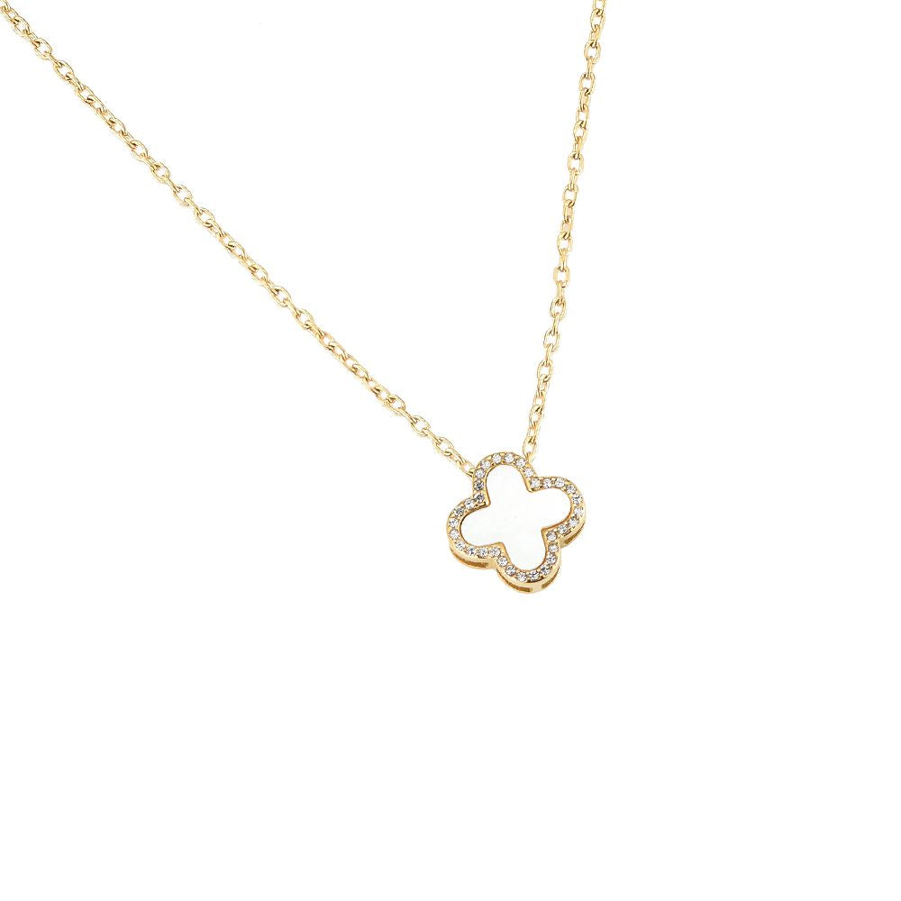 Necklace Pearl Clover