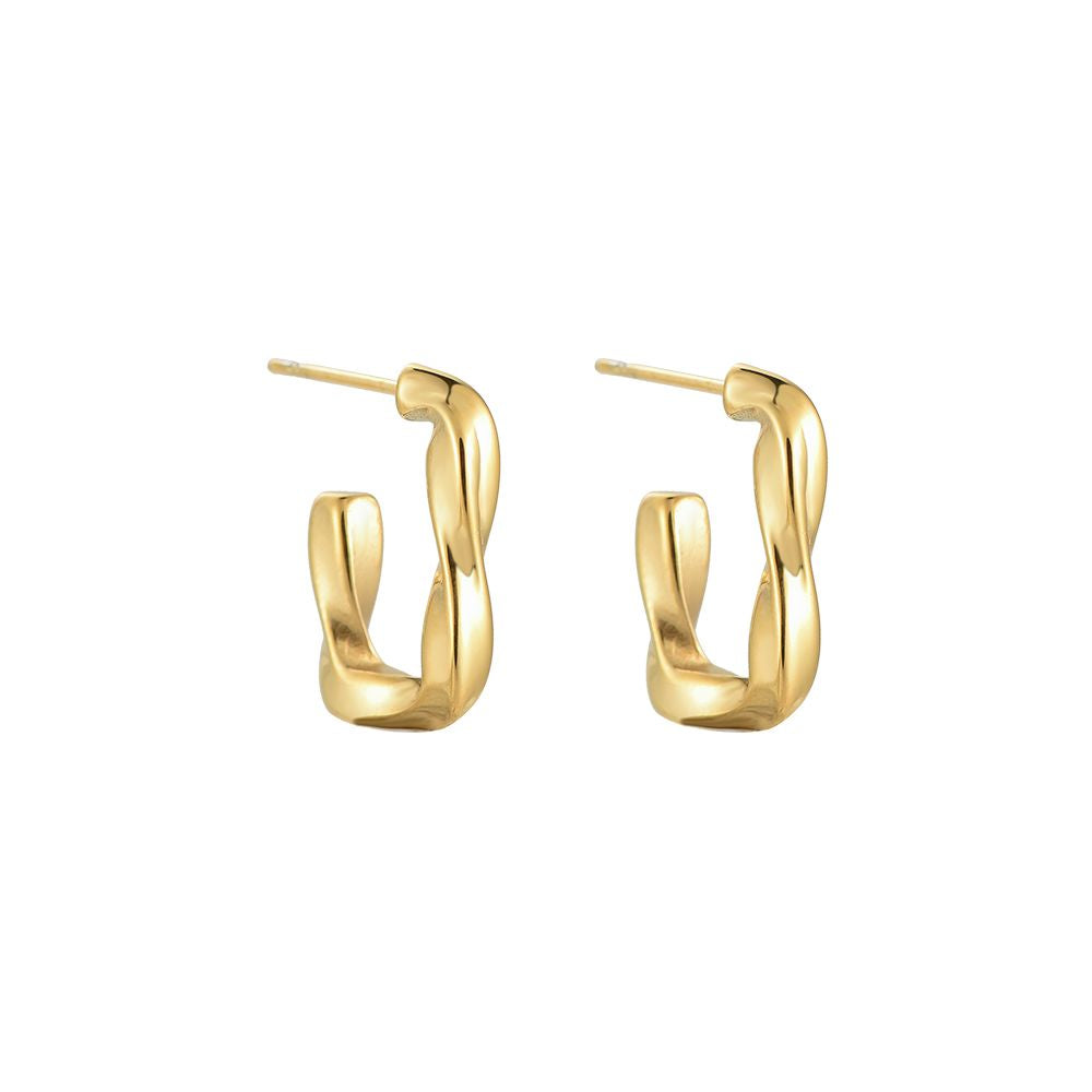 Earrings Twisted Rectangle