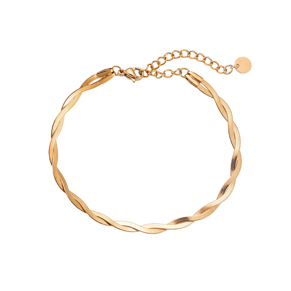 Bracelet Twisted Flat Link