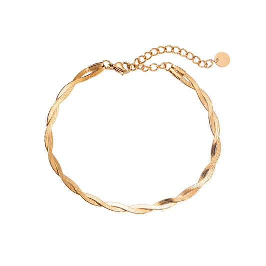 Bracelet Twisted Flat Link