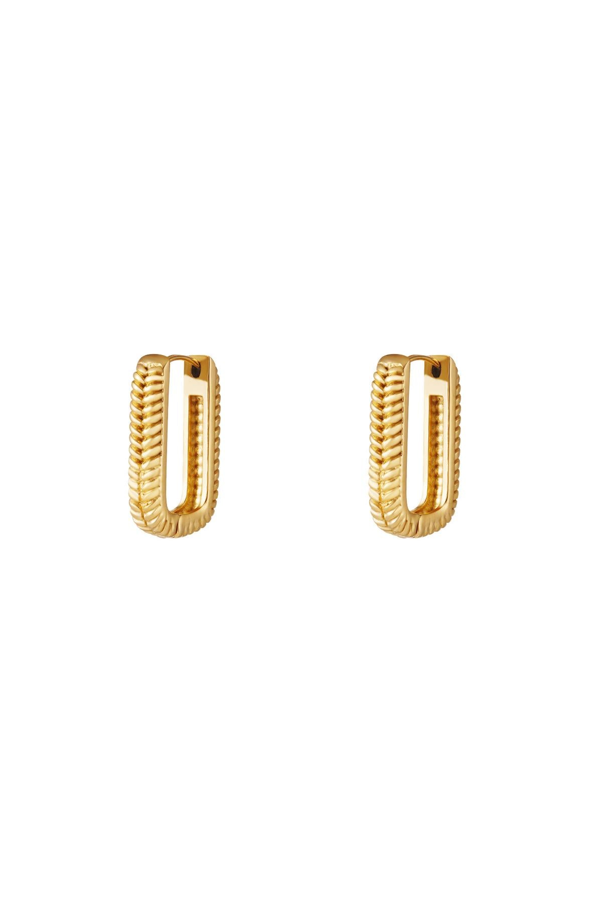 Earrings Woven Rectangle