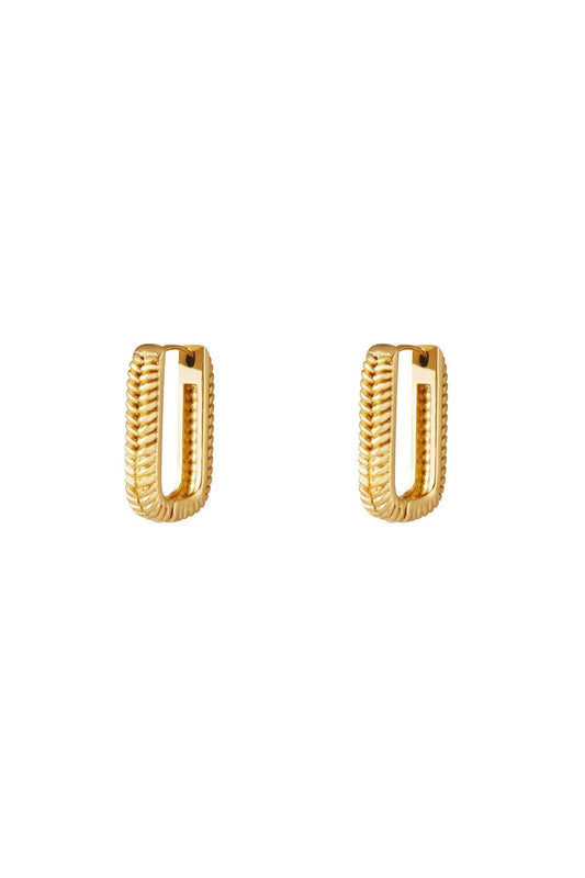 Earrings Woven Rectangle