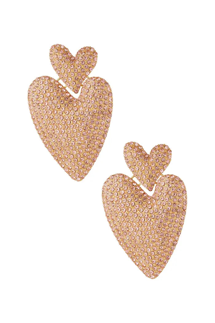 Earrings Double Heart