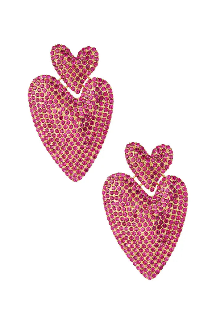 Earrings Double Heart