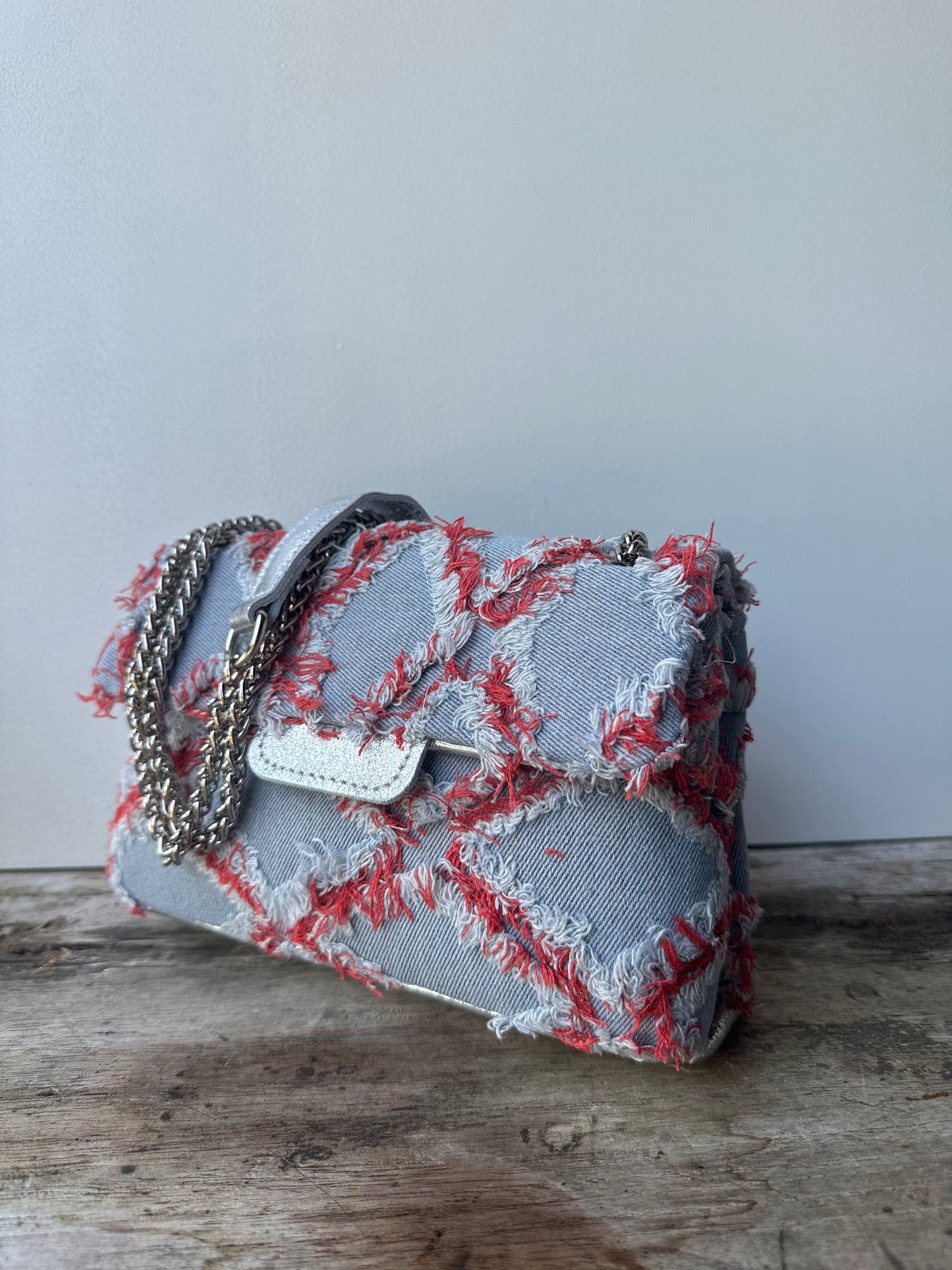 Denim Bag Red