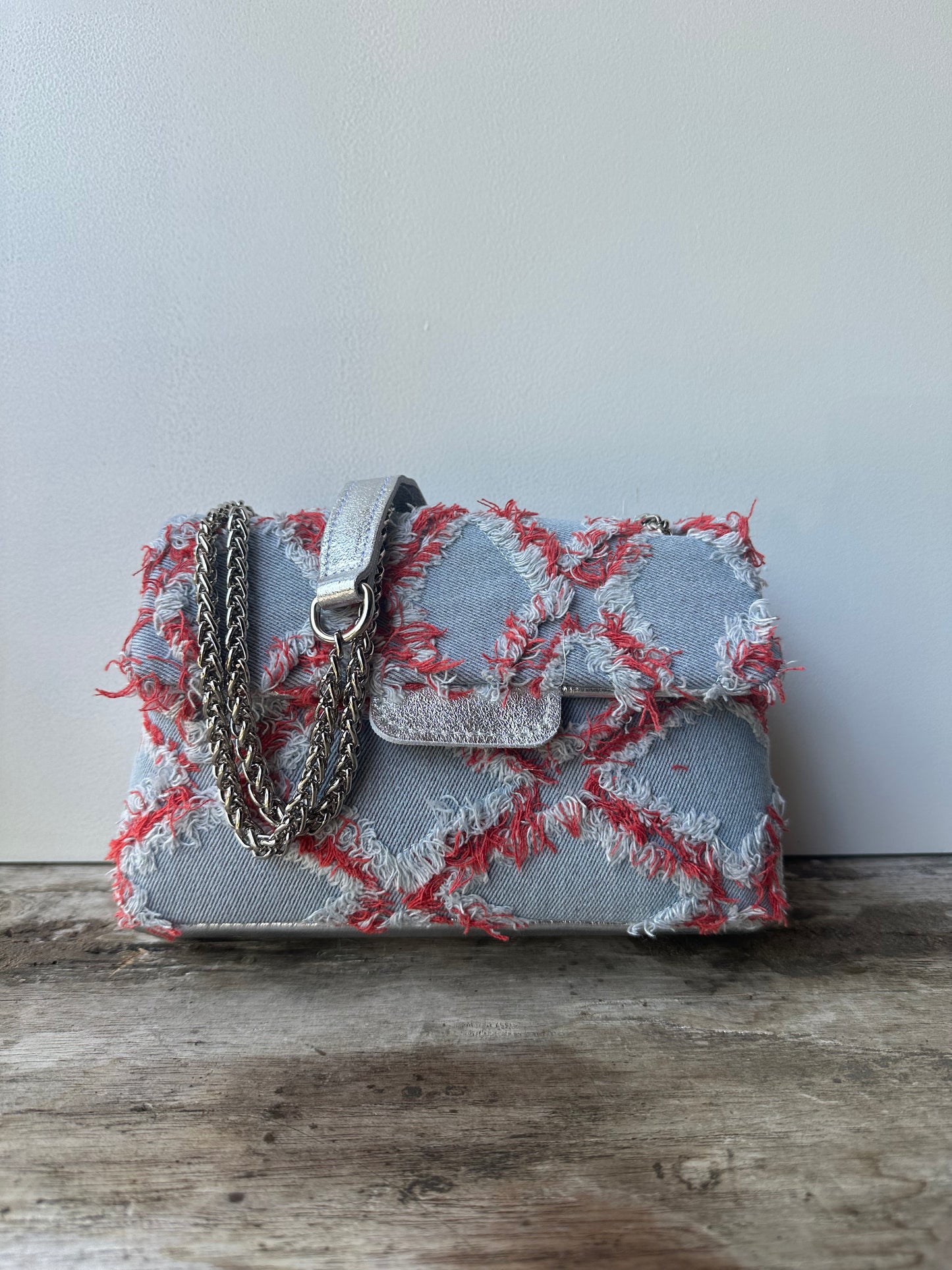 Denim Bag Red