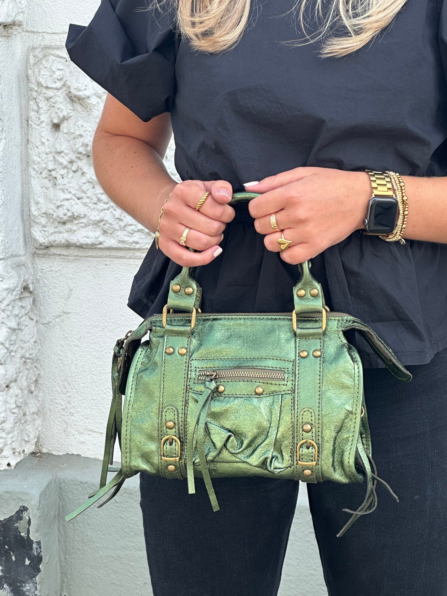 Yara Bag Metallic Green