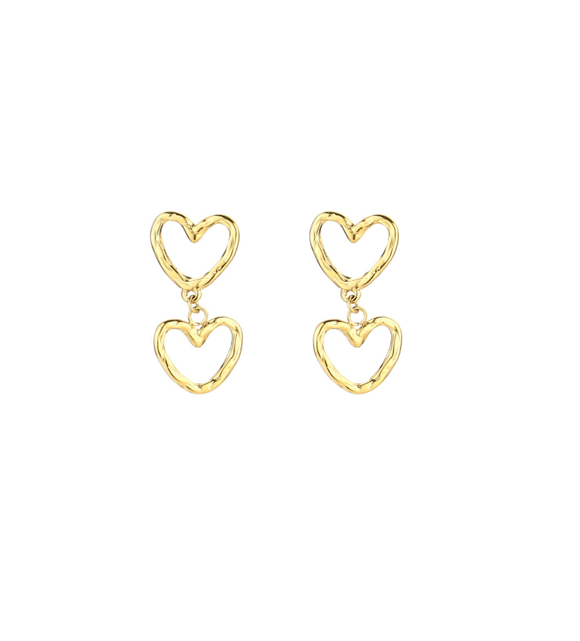 Earrings Double Heart