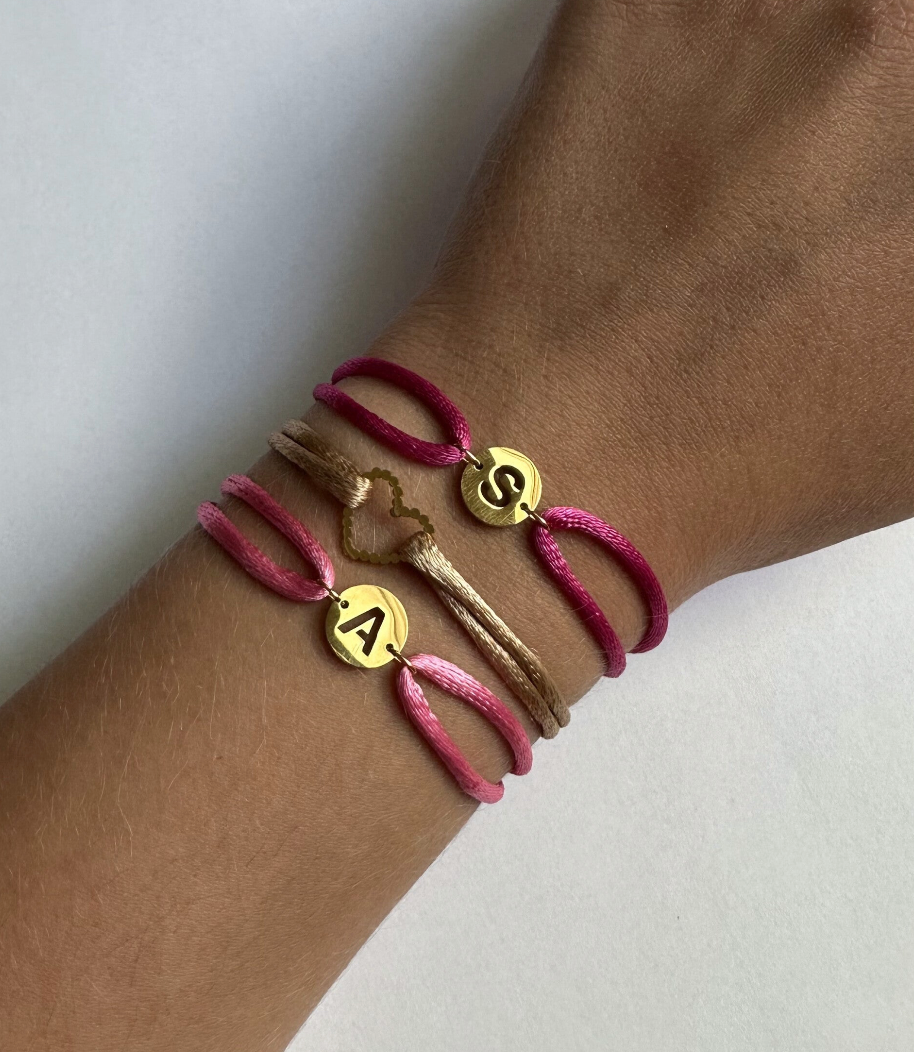 Satin Initial Bracelet